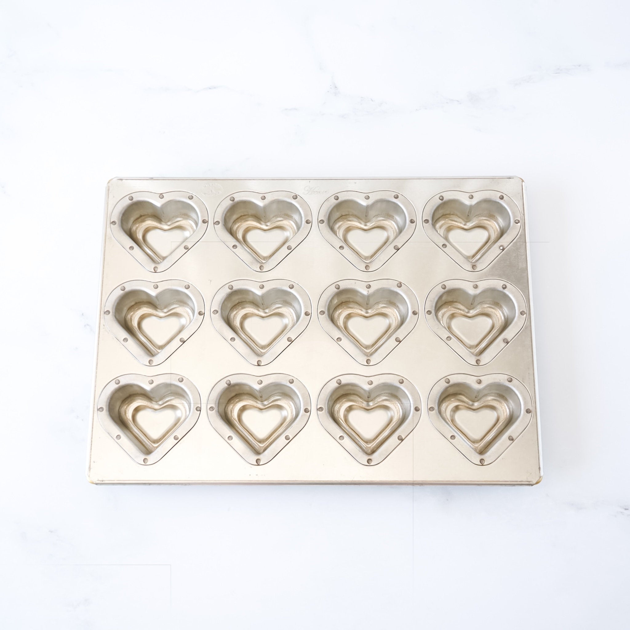 Matsunaga Japan Silicone Coated Double Heart Madeleine Baking Pan