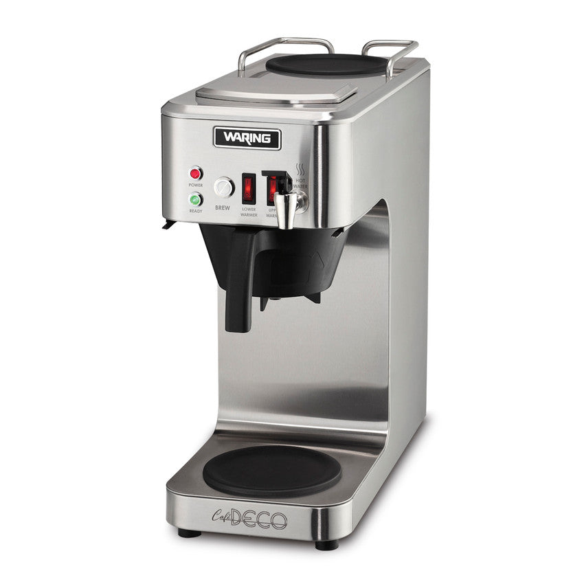 Waring WCM50P Stainless Steel Automatic Coffee Brewer with Dual Warmers