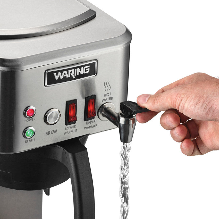 Waring WCM50P Stainless Steel Automatic Coffee Brewer with Dual Warmers