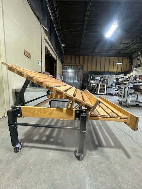 CMS Mobile Wooden Foldable Bakery Display Racks Lot of 2