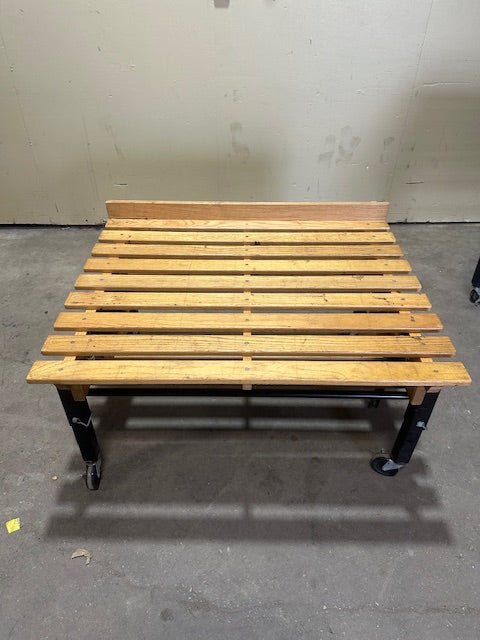 CMS Mobile Wooden Foldable Bakery Display Racks Lot of 2