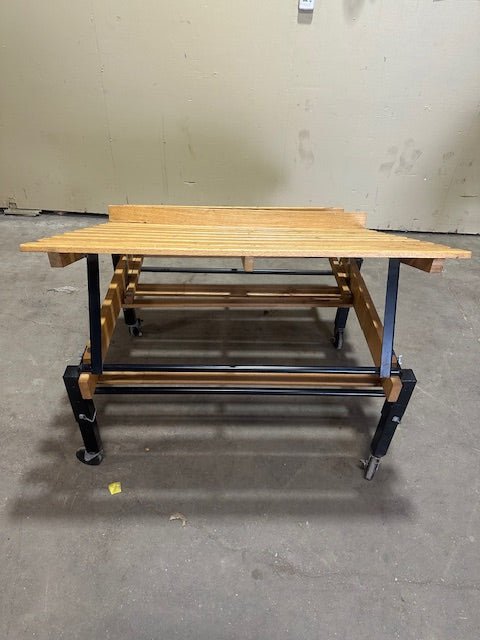 CMS Mobile Wooden Foldable Bakery Display Racks Lot of 2