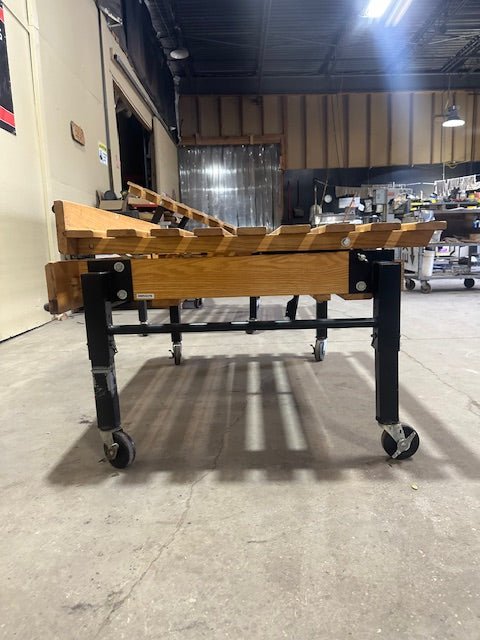 CMS Mobile Wooden Foldable Bakery Display Racks Lot of 2