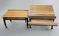 CMS Mobile Wooden Foldable Bakery Display Racks Lot of 2
