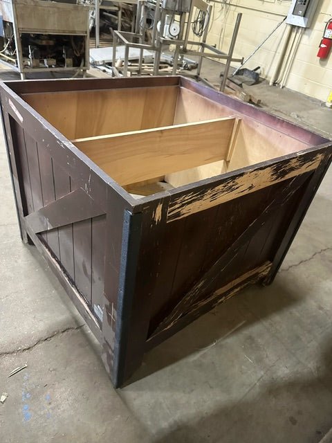 CMS Wooden Produce and Bakery Dry Food Stands on Casters