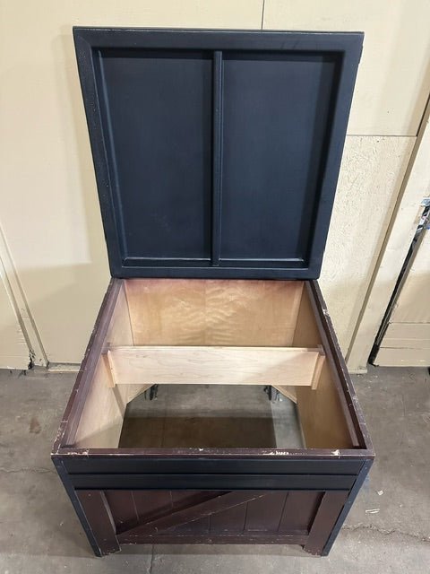 CMS Wooden Produce and Bakery Dry Food Stands on Casters