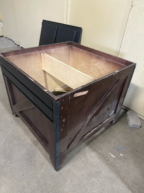 CMS Wooden Produce and Bakery Dry Food Stands on Casters