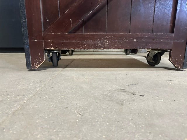 CMS Wooden Produce and Bakery Dry Food Stands on Casters