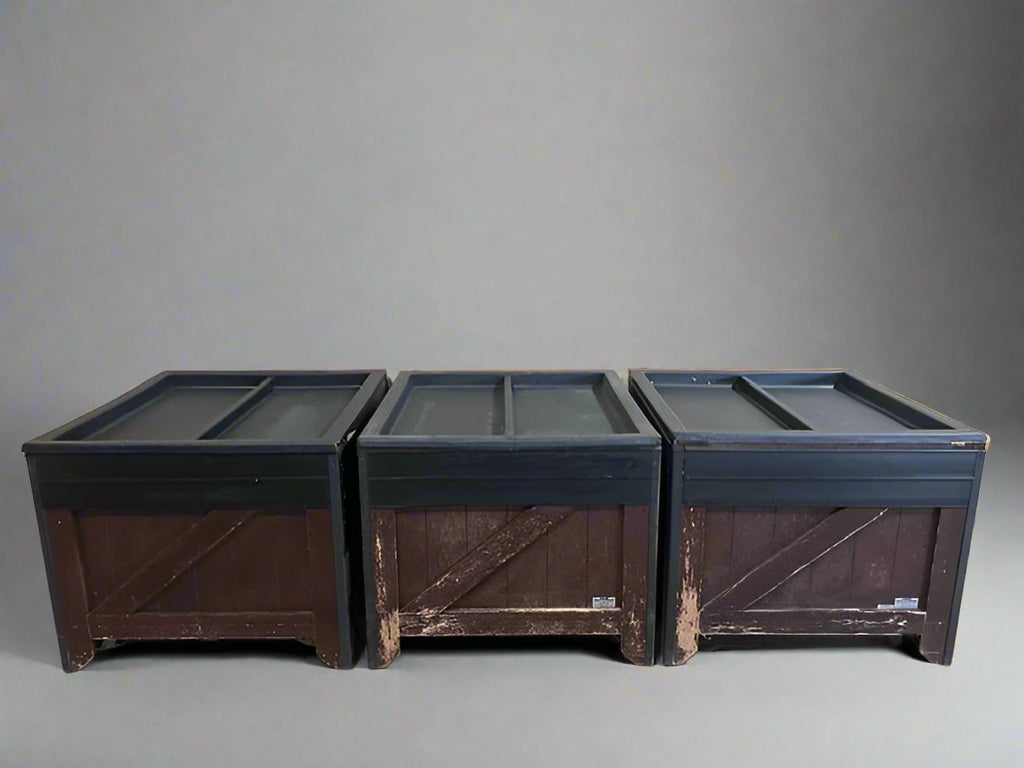 CMS Wooden Produce and Bakery Dry Food Stands on Casters