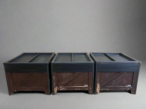 CMS Wooden Produce and Bakery Dry Food Stands on Casters