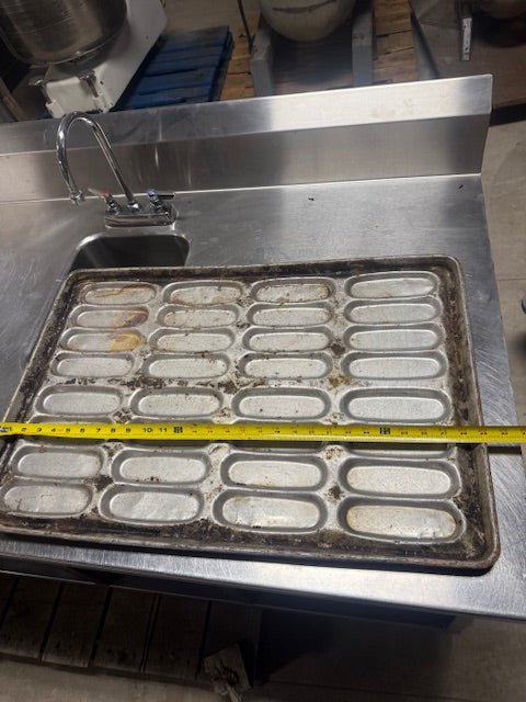 Chicago Metallic 32-Mold Clustered Hot Dog Bun Baking Pan 50 Pack