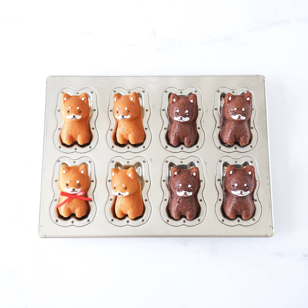 Matsunaga Japan Silicone Coated Shiba Inu Dog Madeleine Baking Pan