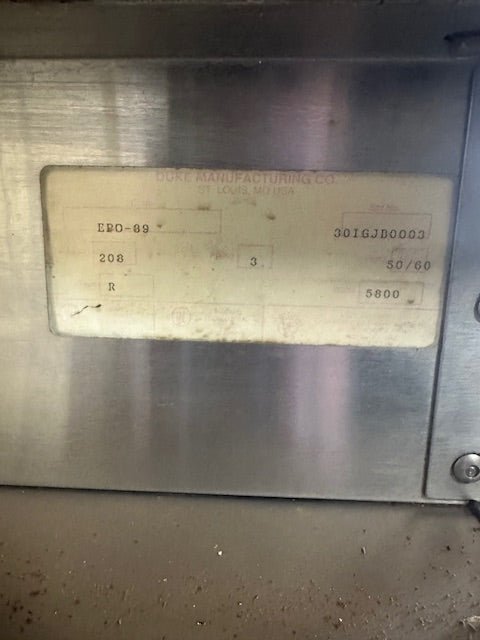 Duke Manufacturing EPO-39 Electric Oven and Humidity Proofer Station