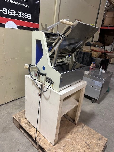 Omcan HL-52006 Commercial Bread Slicer with Floor Stand and Accessories
