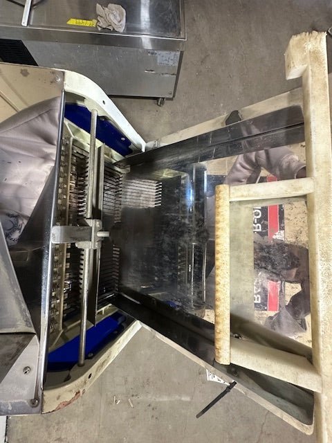 Omcan HL-52006 Professional Electric Bread Slicer with Integrated Floor Stand