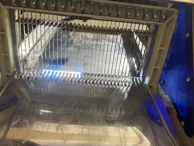 Omcan HL-52006 Commercial Bread Slicer with Floor Stand and Accessories