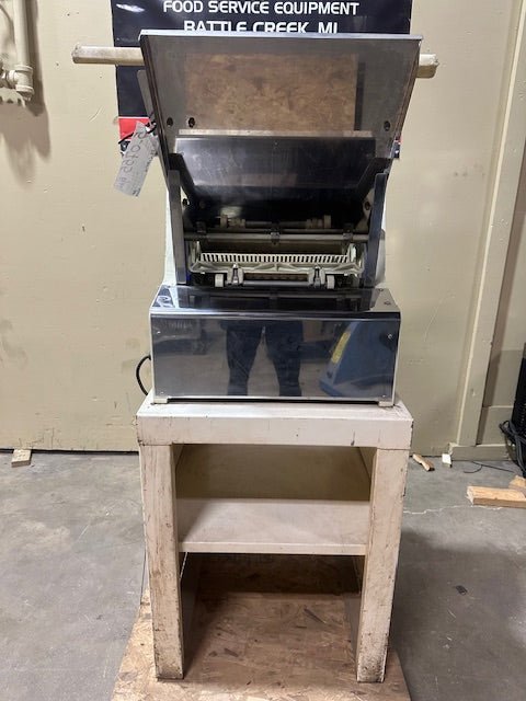 Omcan HL-52006 Professional Electric Bread Slicer with Integrated Floor Stand