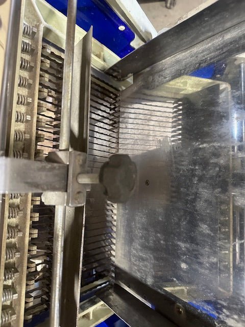 Omcan HL-52006 Commercial Bread Slicer with Floor Stand and Accessories