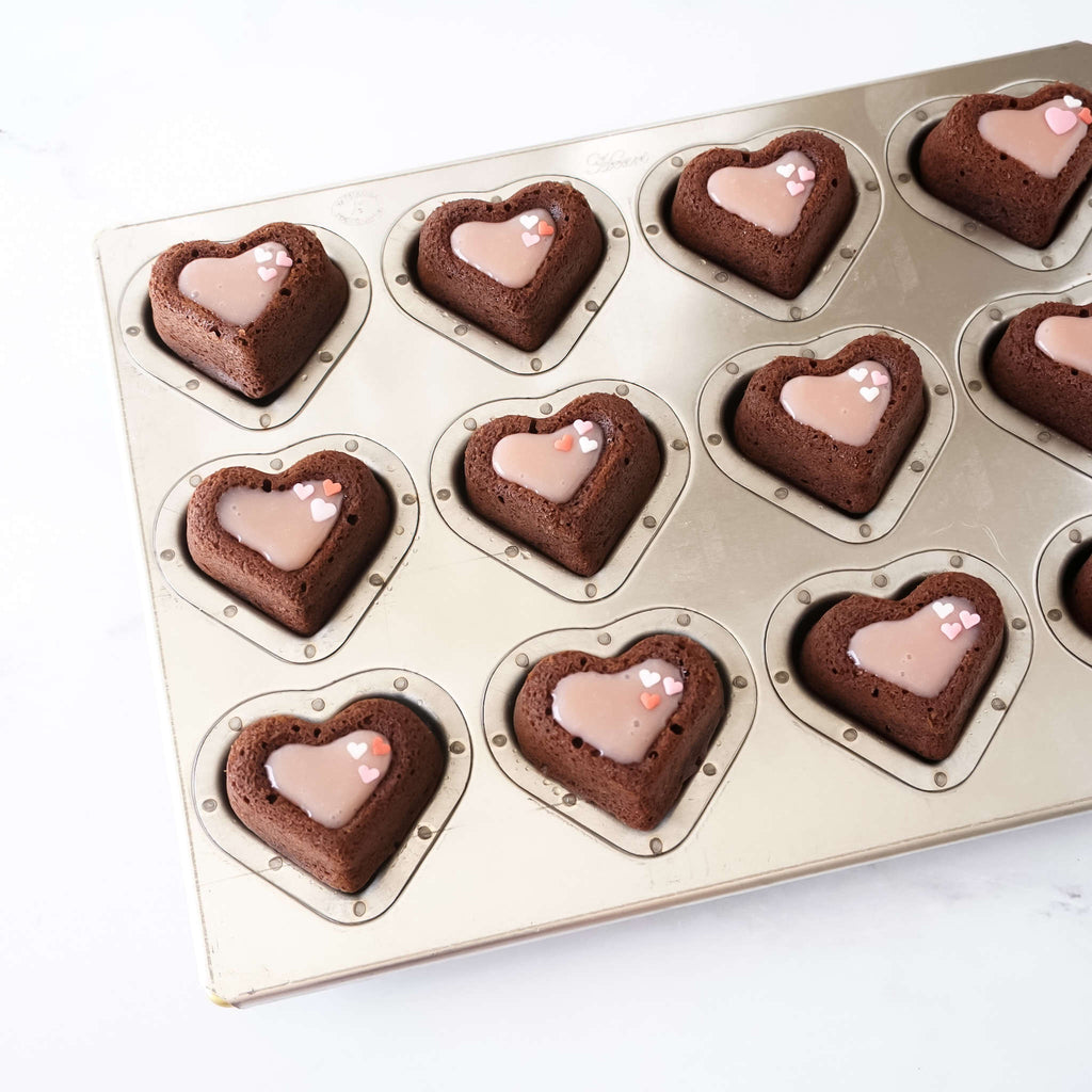 Matsunaga Japan Silicone Coated Double Heart Madeleine Baking Pan