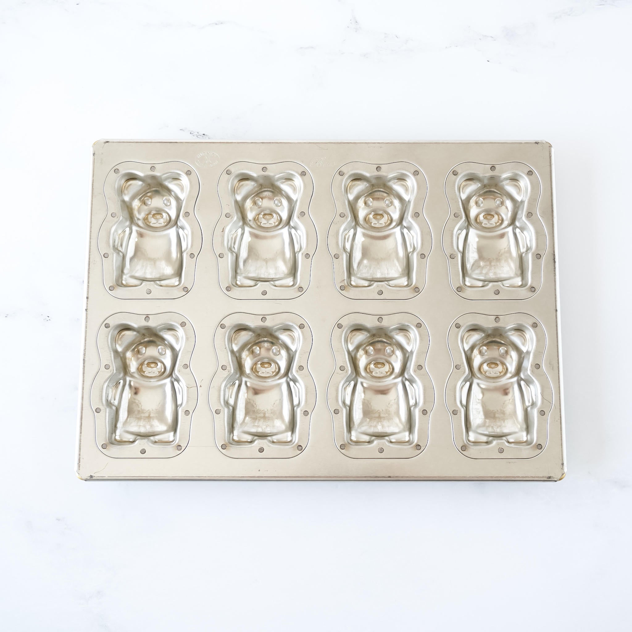 Matsunaga Japan Bear Shaped 8 Cavity Silicone Coated Madeleine Pan