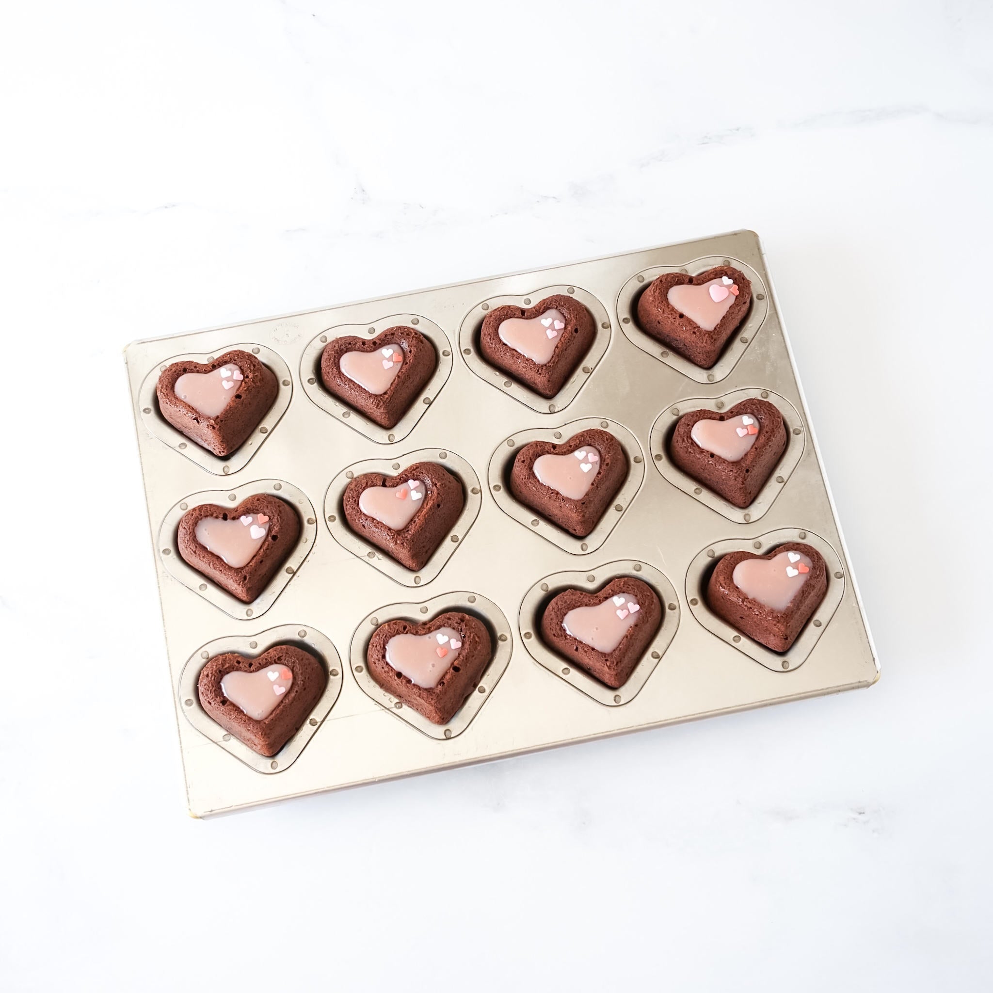 Matsunaga Japan Silicone Coated Double Heart Madeleine Baking Pan